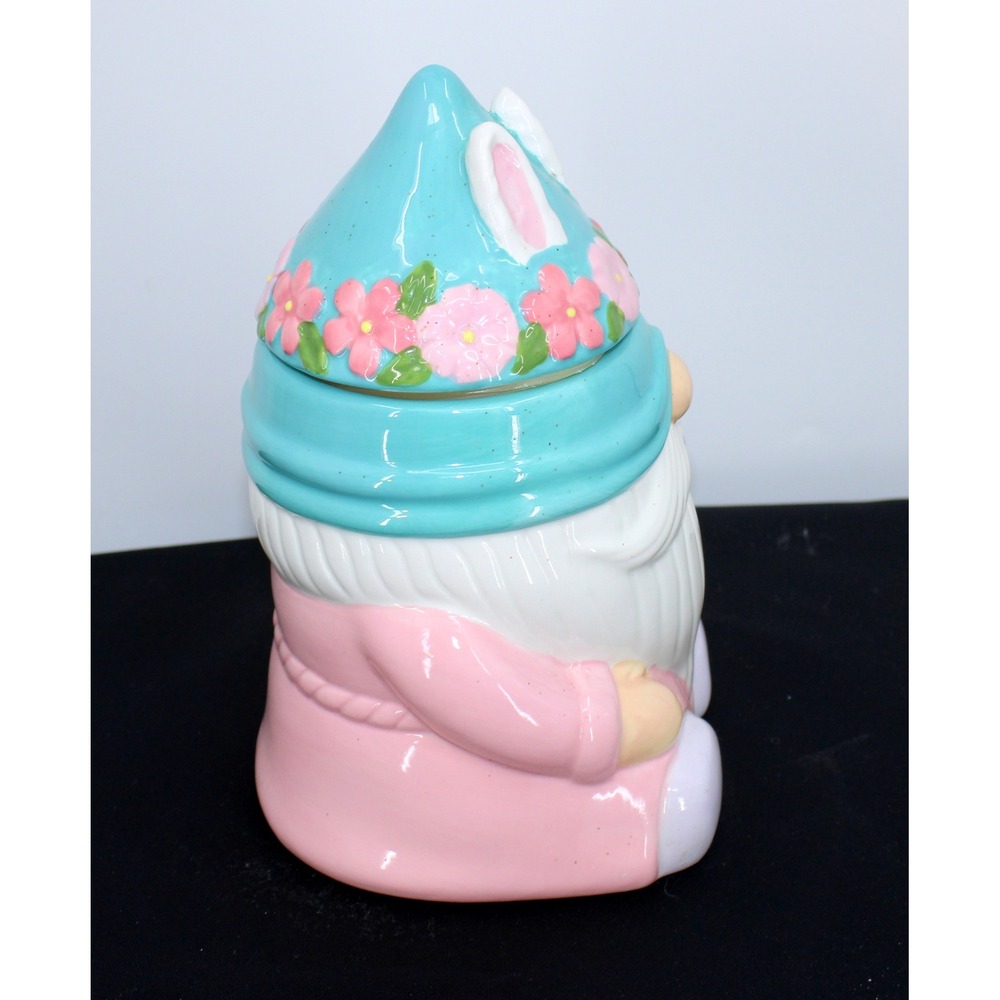 Martha Stewart Gnome Candle Sweet Citrus Scent Pink Blue Floral Bunny Ears Lid - Picture 2 of 7